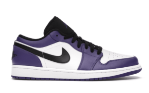 Jordan 1 Low Court Purple Rep Shoe