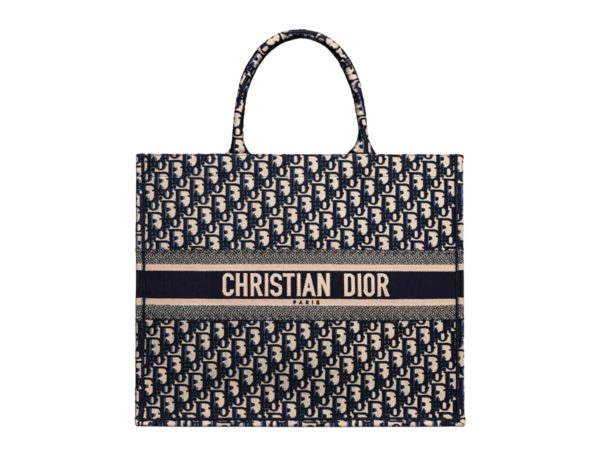 Dior Book Tote Rep Bag Large Blue