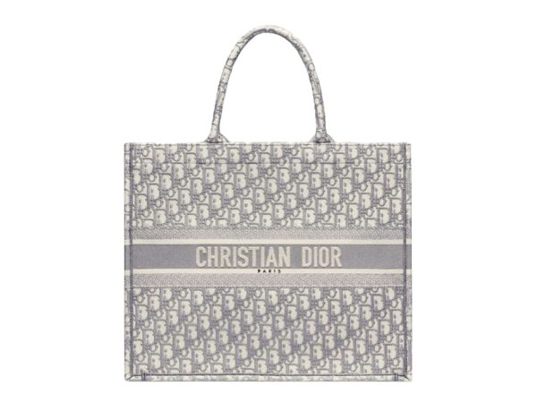 Dior Book Tote Rep Bag Large Grey