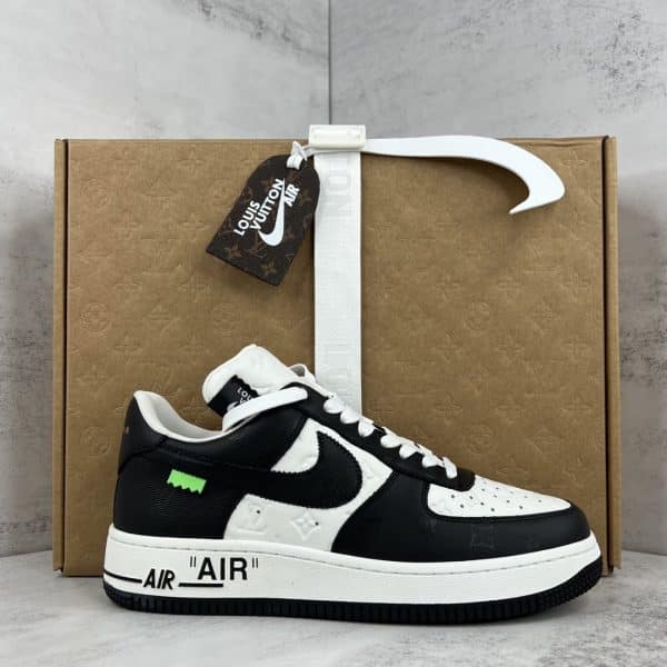 Air Force x Louis Vuitton Black White Replica shoe. 1:1 highest quality reps. Buy high quality Fakes. High Quality Fake Shoes Website. Air Force Rep Shoes.