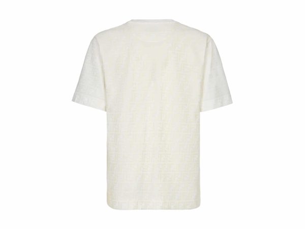 Fendi Pique Rep T-Shirt White