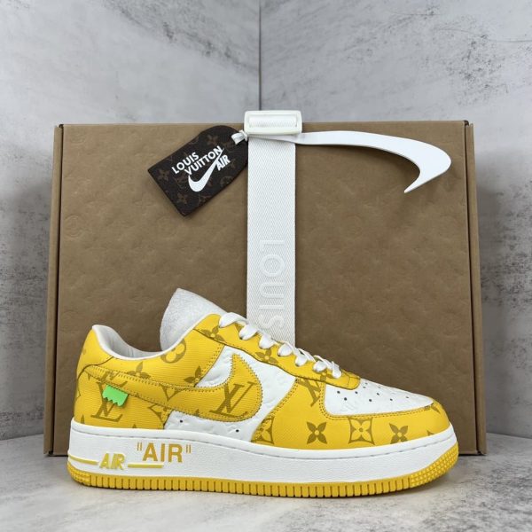 Air Force x Louis Vuitton Yellow Replica shoe. 1:1 highest quality reps. Buy high quality Fakes. High Quality Fake Shoes Website. Air Force Rep Shoes.