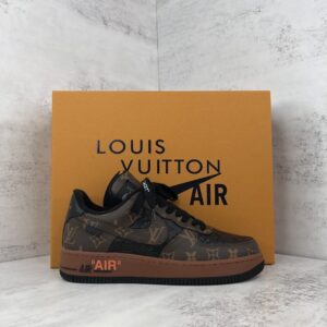 Air Force x Louis Vuitton Brown Black Replica shoe. 1:1 highest quality reps. Buy high quality Fakes. High Quality Fake Shoes Website. Air Force Rep Shoes.