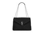 YSL LouLou Medium Rep Bag Silver