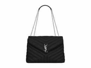 YSL LouLou Medium Rep Bag Silver