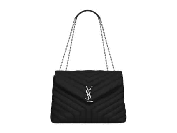 YSL LouLou Medium Rep Bag Silver