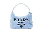 Prada Mini Re-Edition Wool Blue Replica Bag