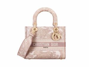 Lady Dior Middle Rep Bag Tiger Embroidery Rose