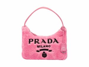 Prada Mini Re-Edition Wool Pink Replica Bag