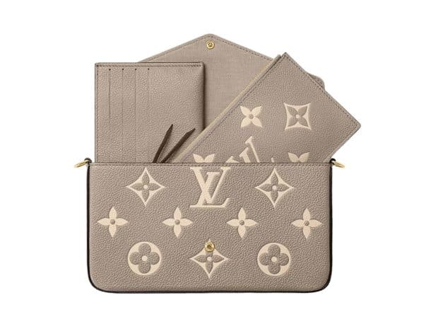 Louis Vuitton Felice Pochette Bag Brown / Creme