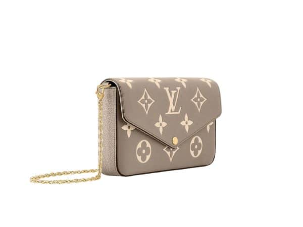 Louis Vuitton Felice Pochette Bag Brown / Creme