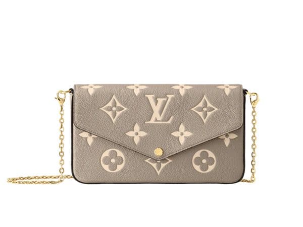 Louis Vuitton Felice Pochette Bag Brown Creme