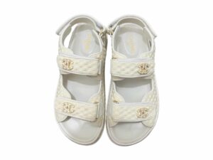 Chanel Rep Sandals Creme White