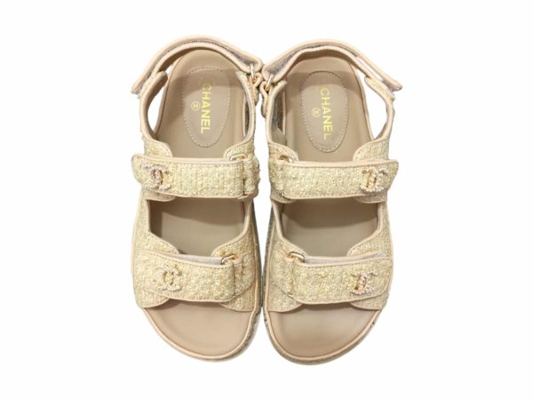 Chanel Rep Sandals Beige