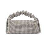 Alexander Wang Mini Crystal Scrunchie Rep Bag Silver