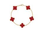 Van Cleef Carnelian Gold Rep Bracelet