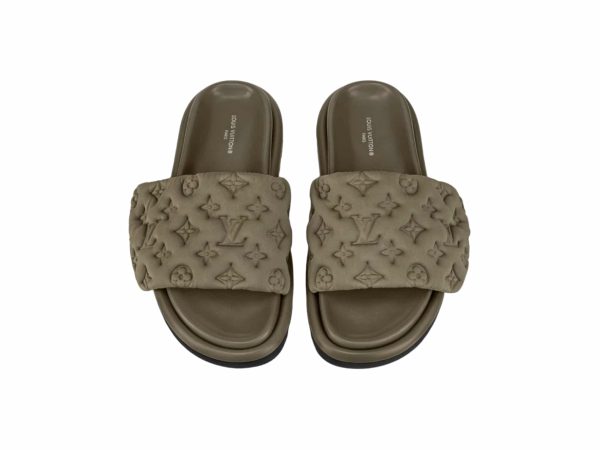 Louis Vuitton Pool Pillow Rep Slippers Khaki