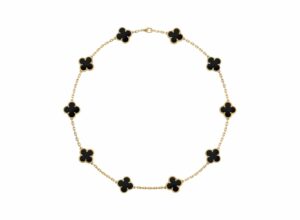 Van Cleef Onyx Gold Rep Chain