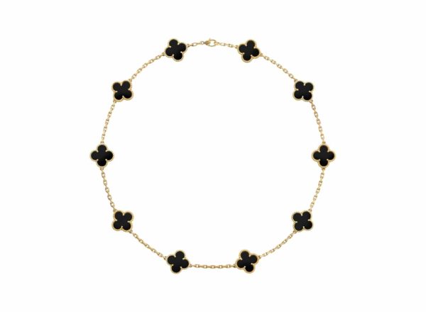 Van Cleef Onyx Gold Rep Chain