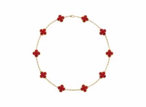 Van Cleef Carnelian Gold Rep Chain