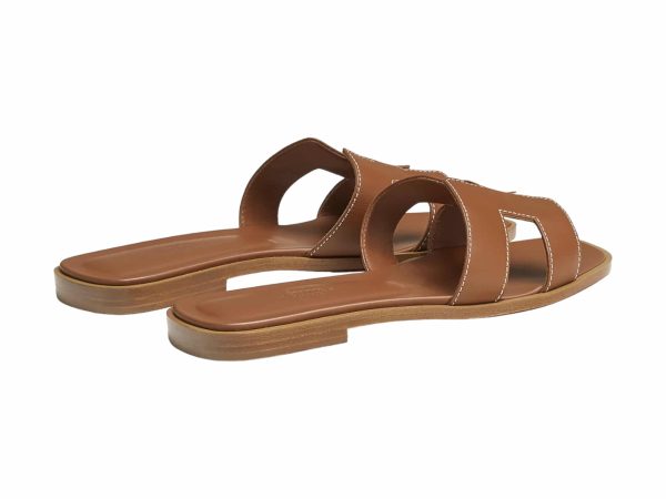 Hermes Rep Slippers Brown