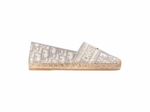 Dior Embroidered Rep Espadrilles Grey