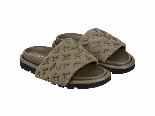 Louis Vuitton Pool Pillow Rep Slippers Khaki