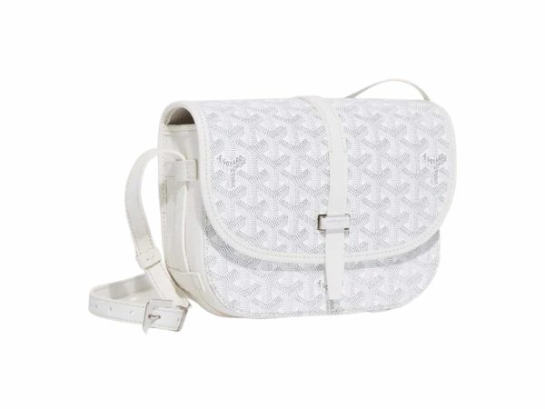 Goyard Belvedere PM Rep Bag White