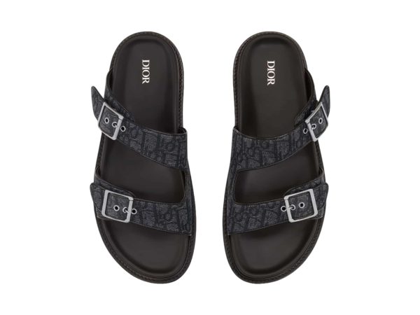 Dior Aqua Rep Slippers Black