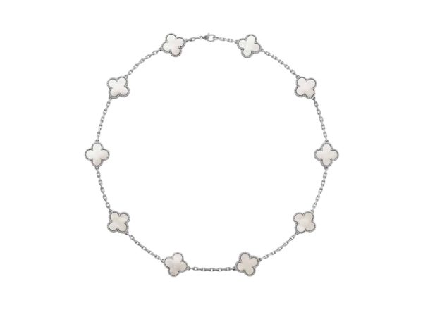 Van Cleef Pearl Silver Rep Chain