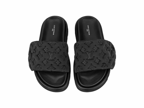 Louis Vuitton Pool Pillow Rep Slippers Black