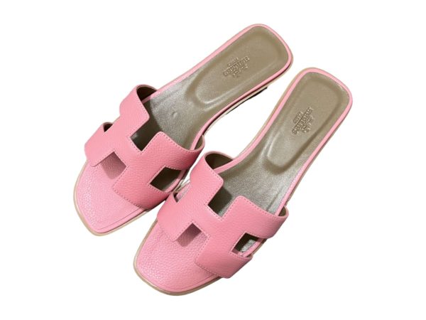 Hermes Rep Slippers Pink