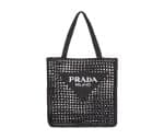 Prada Crocheted Rep Bag Black