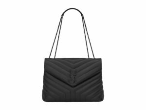 YSL LouLou Medium Rep Bag All Black