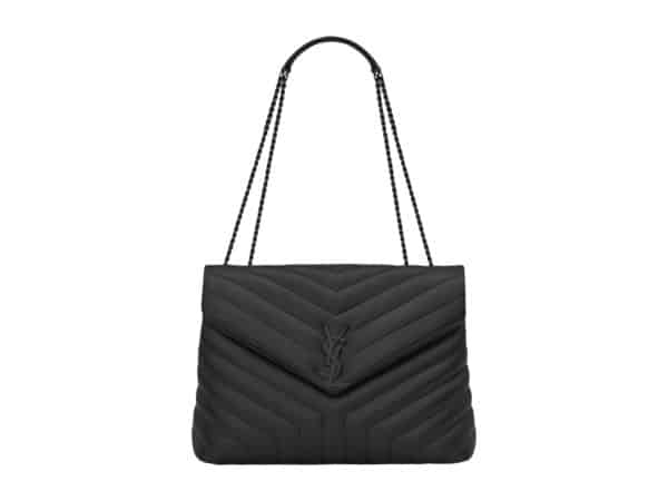 YSL LouLou Medium Rep Bag All Black