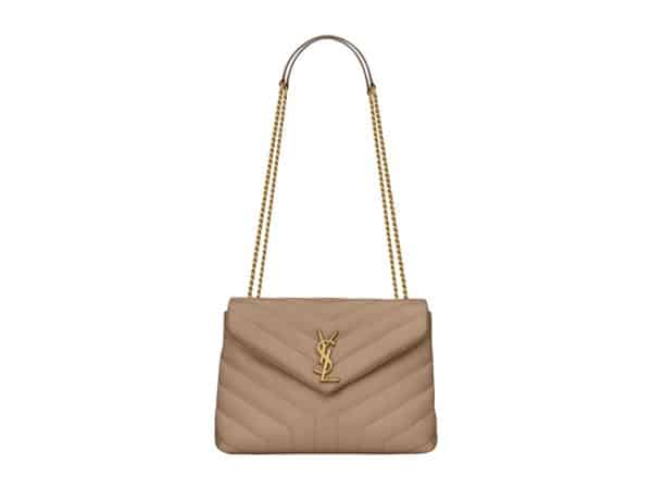 YSL LouLou Small Rep Bag Brown Gold