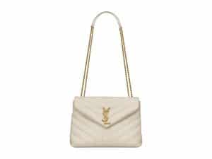 YSL LouLou Small Rep Bag Beige Gold