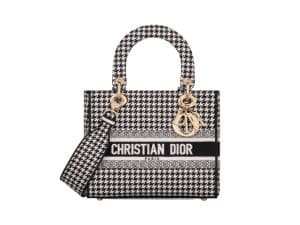 Lady Dior Embroidery Middle Rep Black White