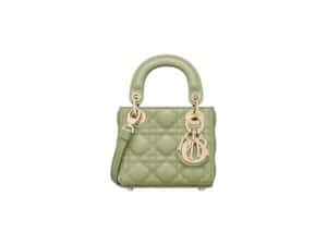 Lady Dior Micro Rep Bag Green