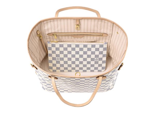 Louis Vuitton Neverfull MM Damier Rep Bag Rose/Beige