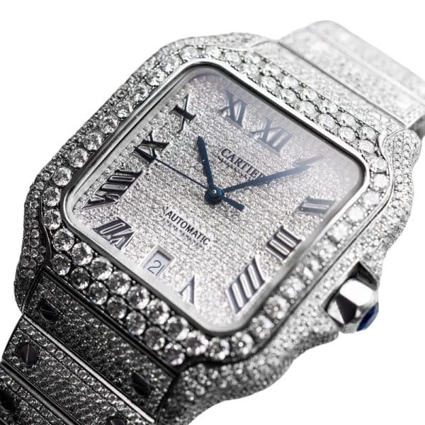 Replica Cartier Santos Iced Out WSSA0009