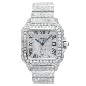 Replica Cartier Santos Iced Out WSSA0009