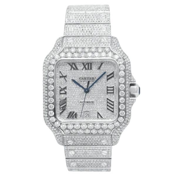 Replica Cartier Santos Iced Out WSSA0009