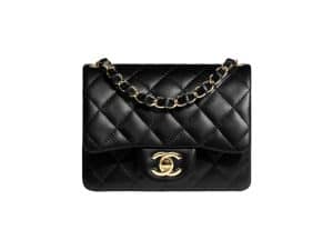 Chanel Mini Flap Rep Bag Black Gold